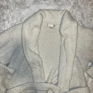 Barefoot Dreams Ivory / White Size 1 Chic Cozy Robe with Strap